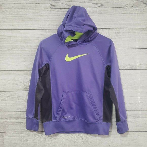 Nike Other - 10/$30 Nike Girls Large Purple Yellow Hooded Sweatshirt